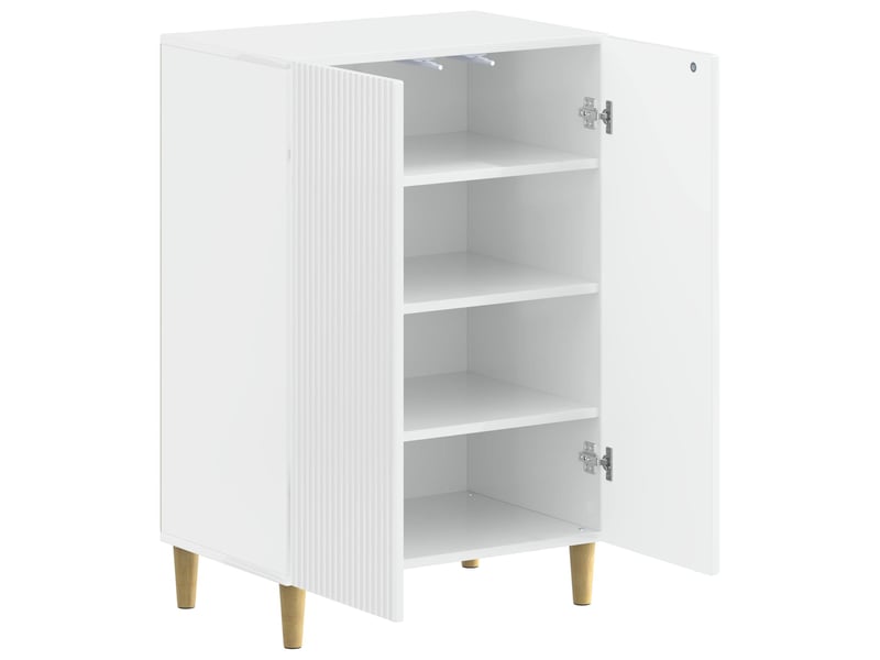  Meuble à chaussure, cabinet à chaussures arnhem 59,5x39,5x90 cm blanc brillant  - Conforama C