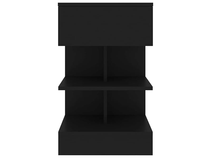  Table de chevet - cabinet de chevet - table de nuit noir 40x35x65 cm bois d’ingénierie  - Conforama C