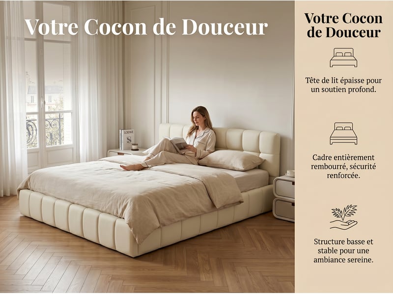  Lit 2 places 160x200 cm - led rgb et usb - 4 tiroirs de rangement - cadre métal et bois  - Conforama E