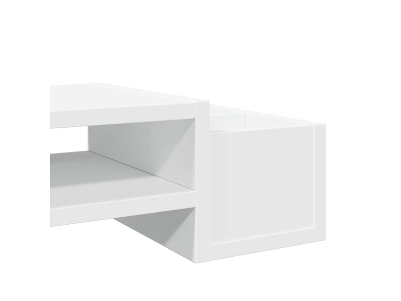  Support de moniteur table meuble bureau avec rangement bois d'ingénierie blanc 02_0044922  - Conforama E