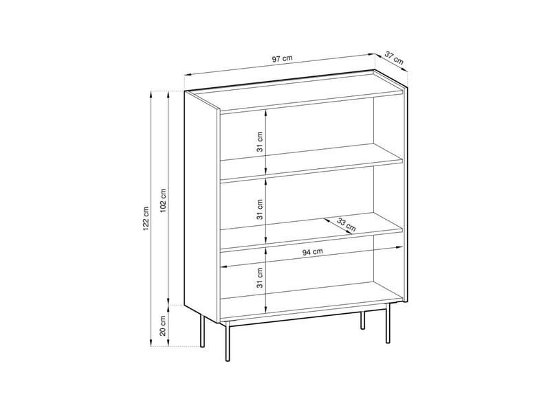  Vivaro - buffet haut 2 portes bois  - Conforama E