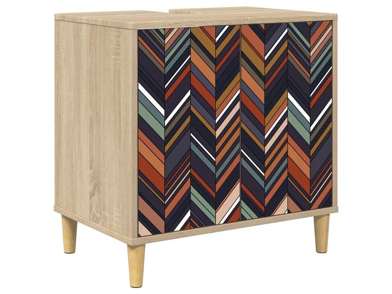  Armoire de salle de bain, meuble de rangement ommen sonoma 60x40x60 cm  - Conforama A