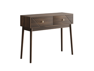 Console 2 tiroir(s) coloris bois foncé MAISENTIEL - longueur 100 cm - 100 cm