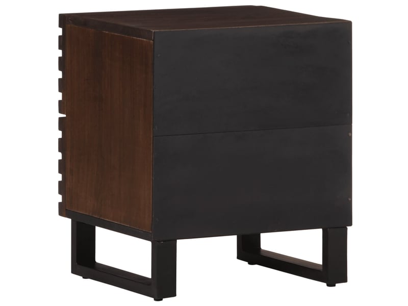  Lot de 2 tables de chevet - cabinet de chevet - table de nuit 40x34x46 cm bois de manguier massif  - Conforama E