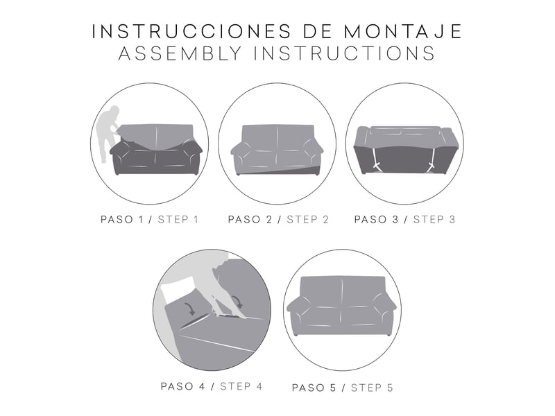 Housse de canapé salsa premium, modèle 7, 3 places, 1 unité  - Conforama E