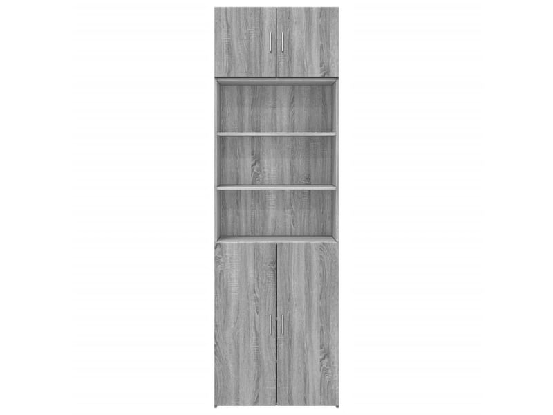  Buffet - armoire de rangement sonoma gris 70x42,5x225 cm  - Conforama D