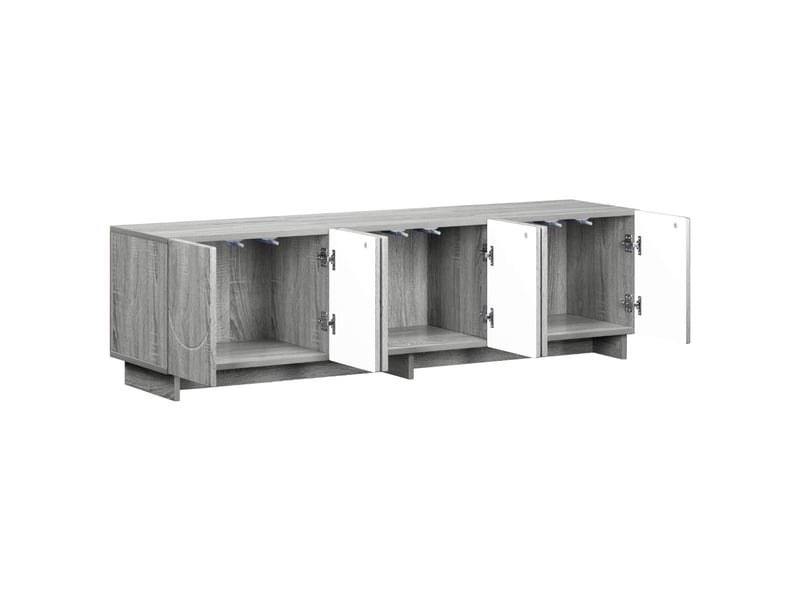 Meuble tv, banc tv 140x34,5x40 cm sonoma gris bois d'ingénierie shl9898 - Conforama C
