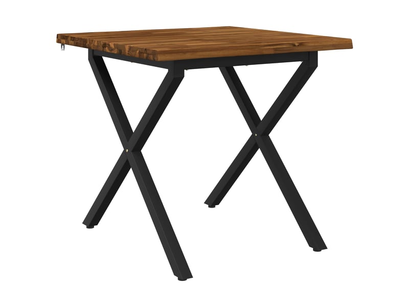 Vidaxl 60 x 55 x 75 cm bois d'acacia massif naturel et noir - Conforama A