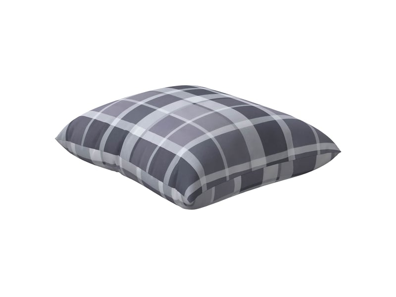  Lot de 4 coussins d'extérieur, coussins de chaise tissu carreaux grisel 60 x 60 cm cf56423  - Conforama D