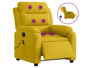 Fauteuil relax électrique  <strong></strong> Velours jaune