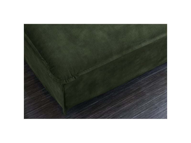  Pouf kalia – vert foncé – velours – style contemporain  - Conforama E