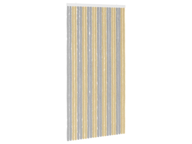 Rideau anti-insectes, moustiquaire en chenille gris et beige 100 x 200 cm cf43442 - Conforama A