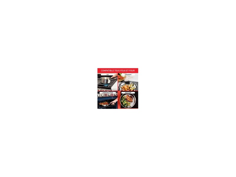  Poele inox ingenio emotion 4 pieces 22 24 28 cm avec manche amovible 8179727 - Conforama C