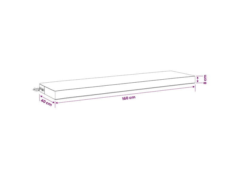 Lot de 2 coussins de banc, coussins d'assise soest 100 % polyester rose cf57351  - Conforama E