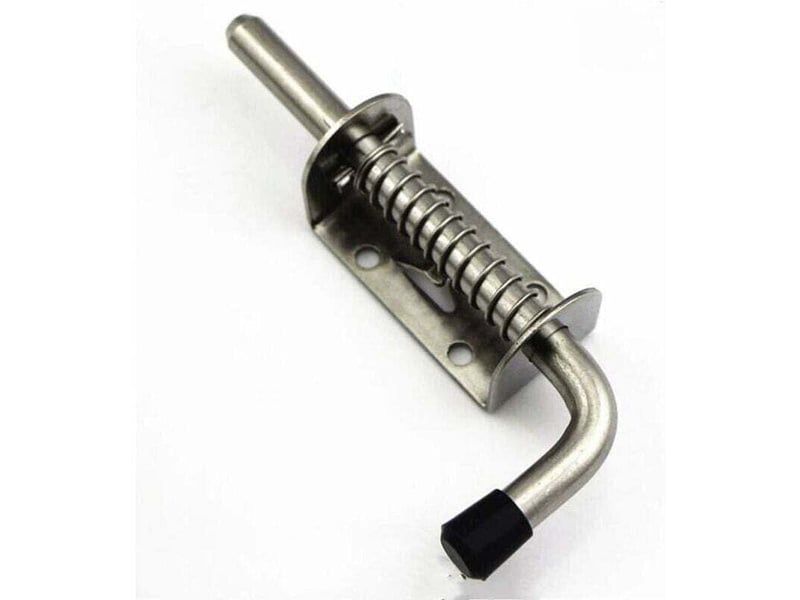  2pcs verrou porte garage portail abri jardin ressort inox 304 coulissante 128mm  - Conforama D