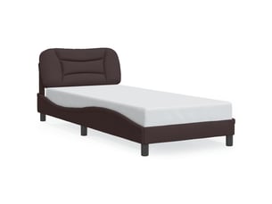 Lit simple 80x200 cm coloris marron