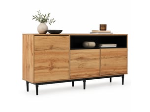 Buffet 3 porte(s)   <strong>ULEVR</strong> <strong></strong> - 160 cm coloris naturel 