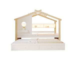 Lit gigogne 90x200 cm WISHDOR coloris blanc