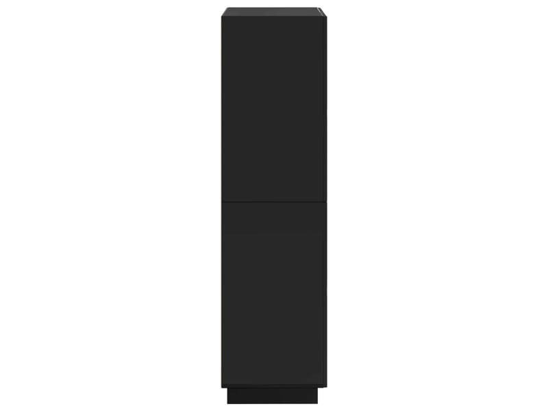  Buffet haut, buffet de rangement noir 79x41x151 cm bois d'ingénierie  - Conforama E