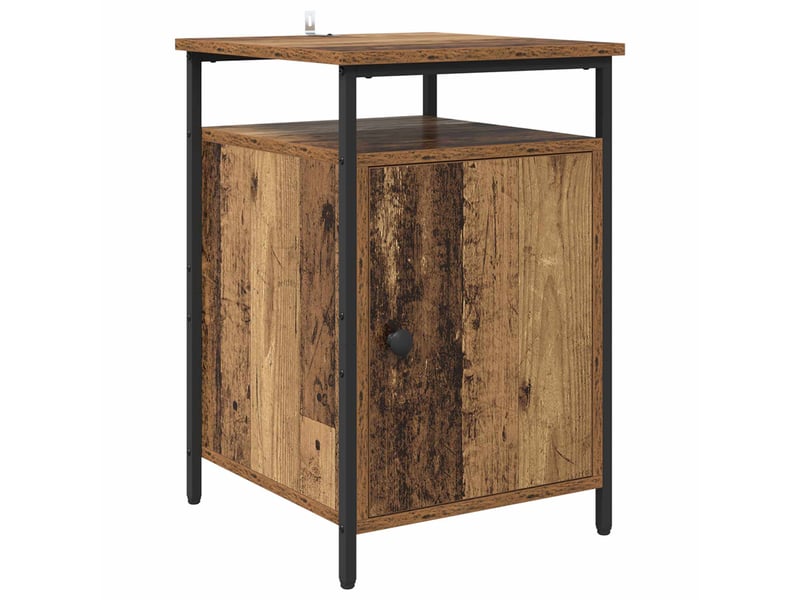  Table de chevet, table de nuit bois ancien 40 x 42 x 60cm bois d'ingénierie  - Conforama A