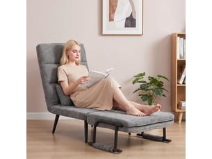 Fauteuil relax manuel  <strong>STILVORA</strong> Tissu gris