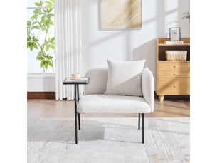 Fauteuil fixe  <strong></strong> Tissu beige