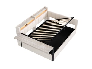 Lit coffre 140x200 cm OOIILLEE   coloris blanc
