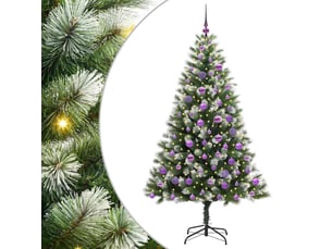Sapin de noël, arbre de noël artificiel avec neige artificielle 300 led shl4143