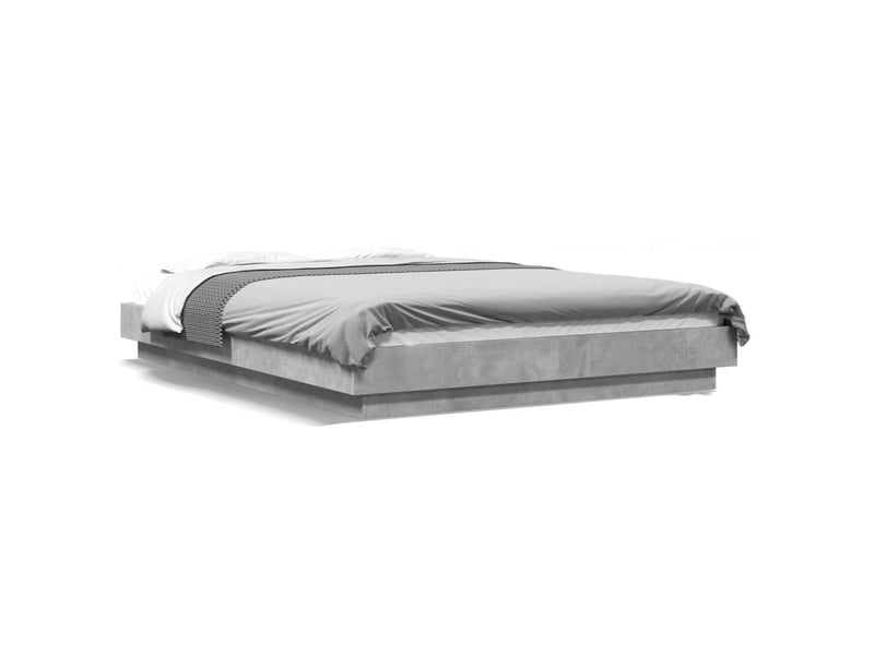  Lit double- lit adulte -  cadre de lit sans matelas gris béton 135x190 cm  - Conforama A