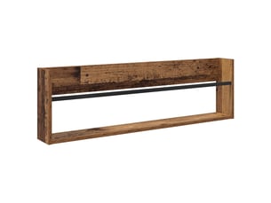 Étagère à magazines, porte-revues mural avec étagère bois ancien 100 x 12 x 30 cm cf41161