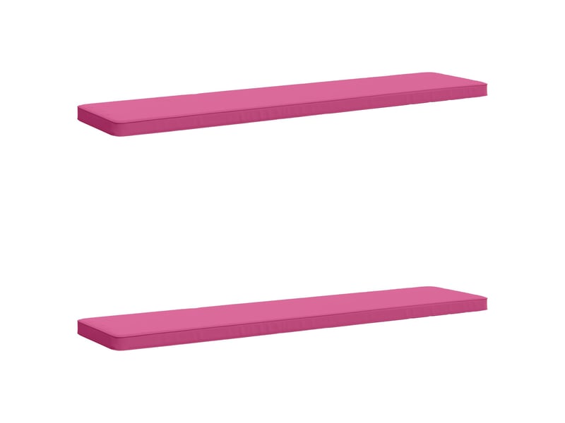 Lot de 2 coussins de banc, coussins d'assise vught 100 % polyester rose cf58065 - Conforama A