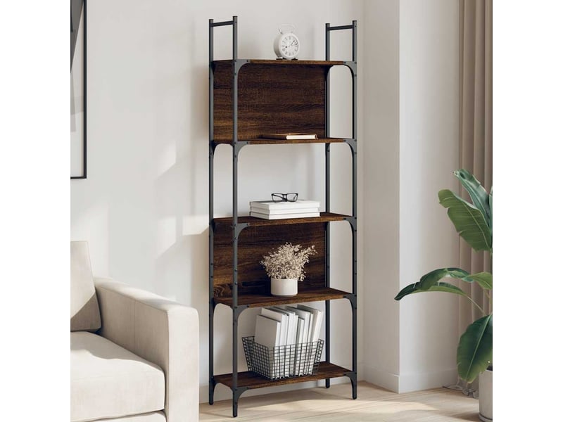  Bibliothèque à 5 niveaux, armoire à livres chêne marron 60,5x24x166,5 cm  - Conforama B
