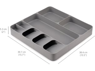 Rangement compact pour la vaisselle, les couverts et les accessoires de cuisine, kitchen organiser tiroir rangement des couverts, gris