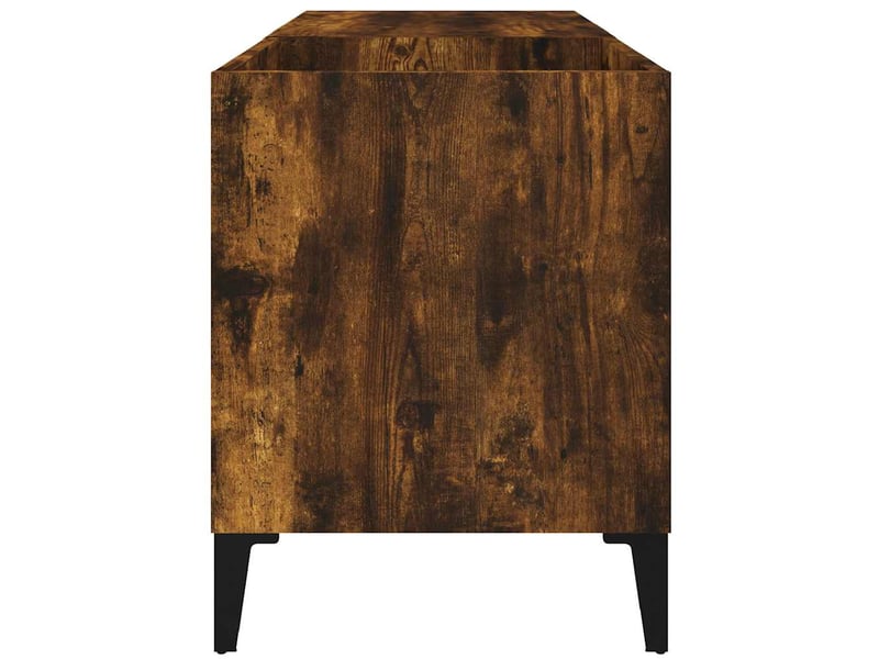  Armoire à disques, armoire de rangement chêne fumé 84,5x38x48 cm bois d'ingénierie  - Conforama E