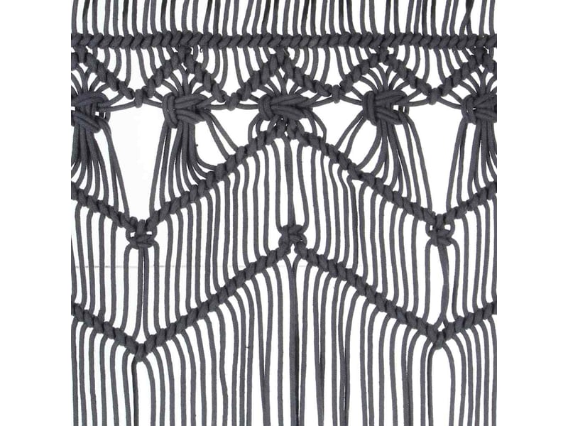  Rideau en macramé, rideau de porte anthracite 140x240 cm coton cf43860  - Conforama D