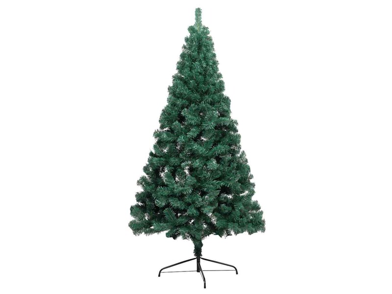  Demi-sapin de noël - arbre de noël artificiel pré-éclairé et boules vert 120 cm  - Conforama A