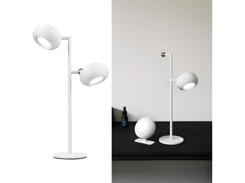 Lampe de table sans fil avec led dimmable – tête magnétique détachable, blanc - Conforama B