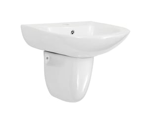 Lavabo de bain mural blanc 52 x 45 x 49 cm céramique émaillée cf65635