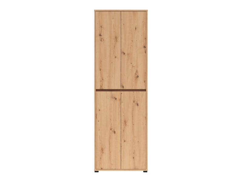  Armoire meuble à chaussures 4 portes coloris chêne artisan - longueur 70 x profondeur 34 x hauteur 210 cm  - Conforama D