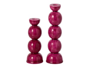 Lot de 2 chandeliers en métal yara 20cm fuchsia