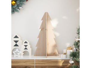 Sapin de noël - arbre de noël en bois pour décoration 69,5cm bois massif de pin