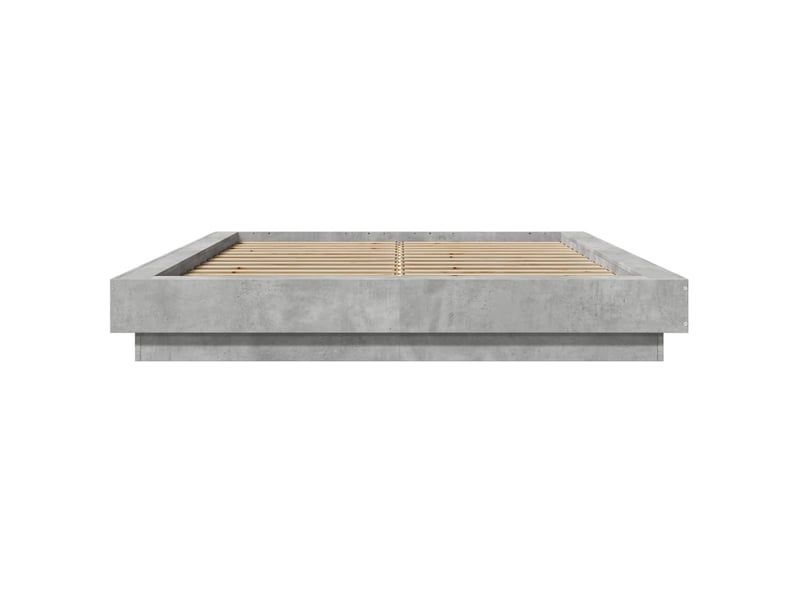  Lit double- lit adulte -  cadre de lit sans matelas gris béton 120x190 cm  - Conforama C