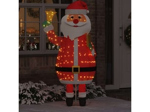 Père noël de noël 200 led blanc chaud 100 x 180 cm tissu