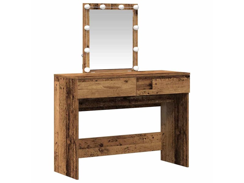  Coiffeuse, table de toilette bois ancien 100x40x130 cm shl1219  - Conforama D