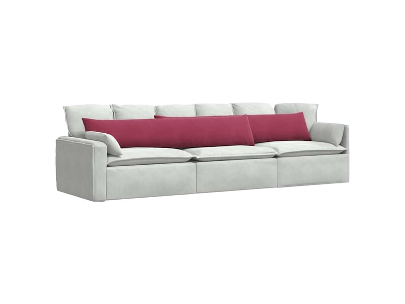 Lot de 2 coussins de canapé, coussins décoratifs bordeaux 200 x 40 cm cf59028 - Conforama C