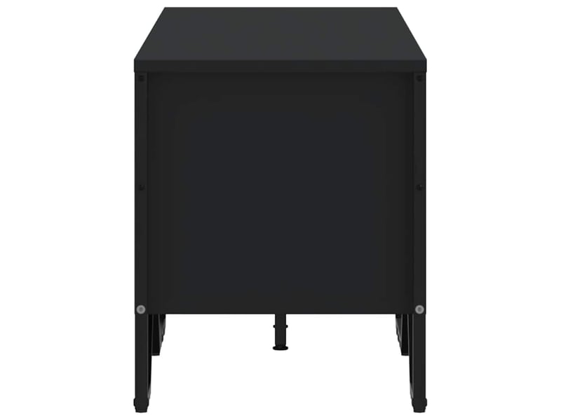  Meuble tv - banc tv - meuble de rangement noir 122x34x41 cm bois d'ingénierie  - Conforama E