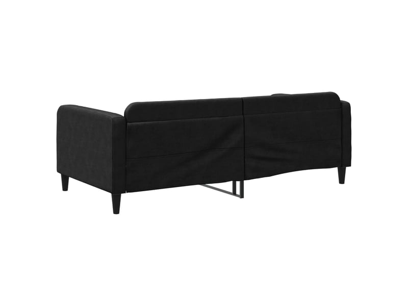  Lit simple- lit adulte -  lit de repos sans matelas noir 100x200 cm tissu  - Conforama D