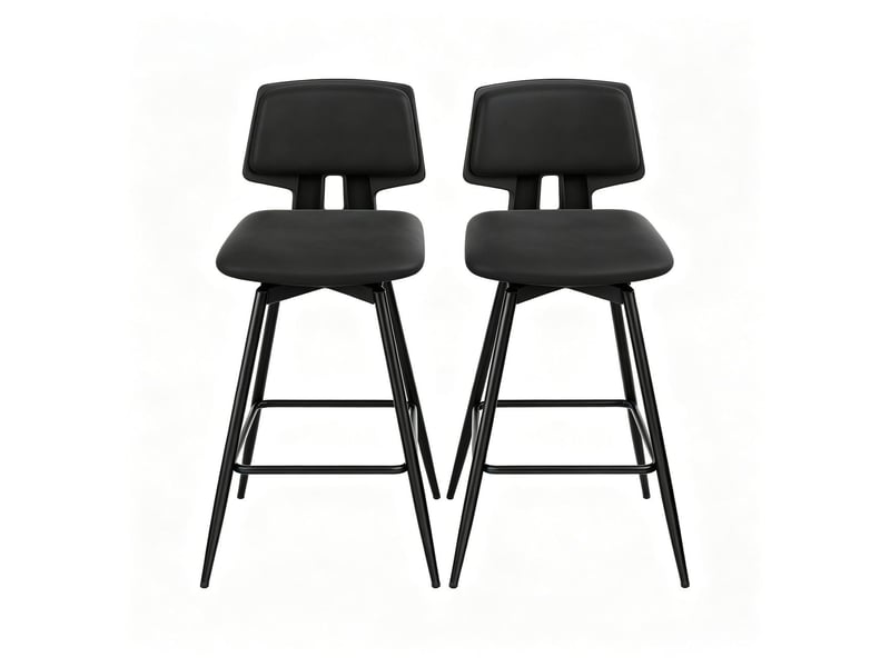  Chaise de cuisine 2 pièces assise haute dossier ergonomique style moderne  - Conforama A