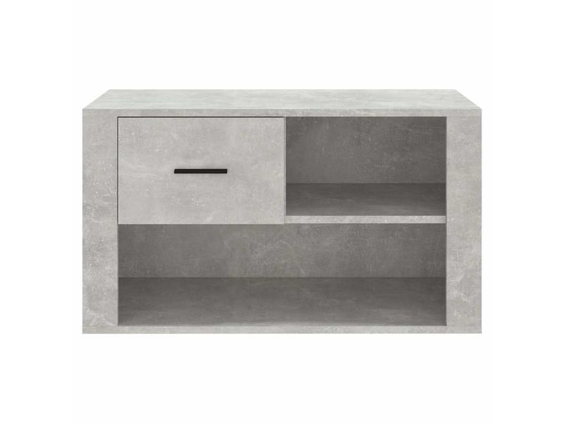  Meuble à chaussure, armoire à chaussures gris béton 80x35x45 cm bois d'ingénierie  - Conforama E