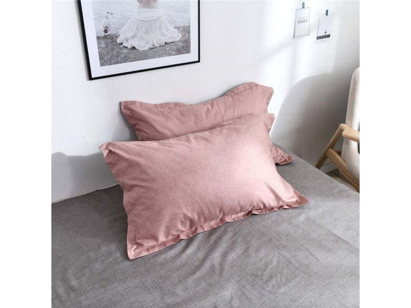  Housse de couette 2 personnes 220x240cm en microfibre tissu anti-rides, fermeture à glissière cachée lavable en machine à moins de 30°c  - Conforama D
